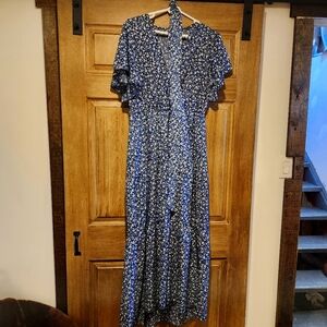 Blue and white floral Dress